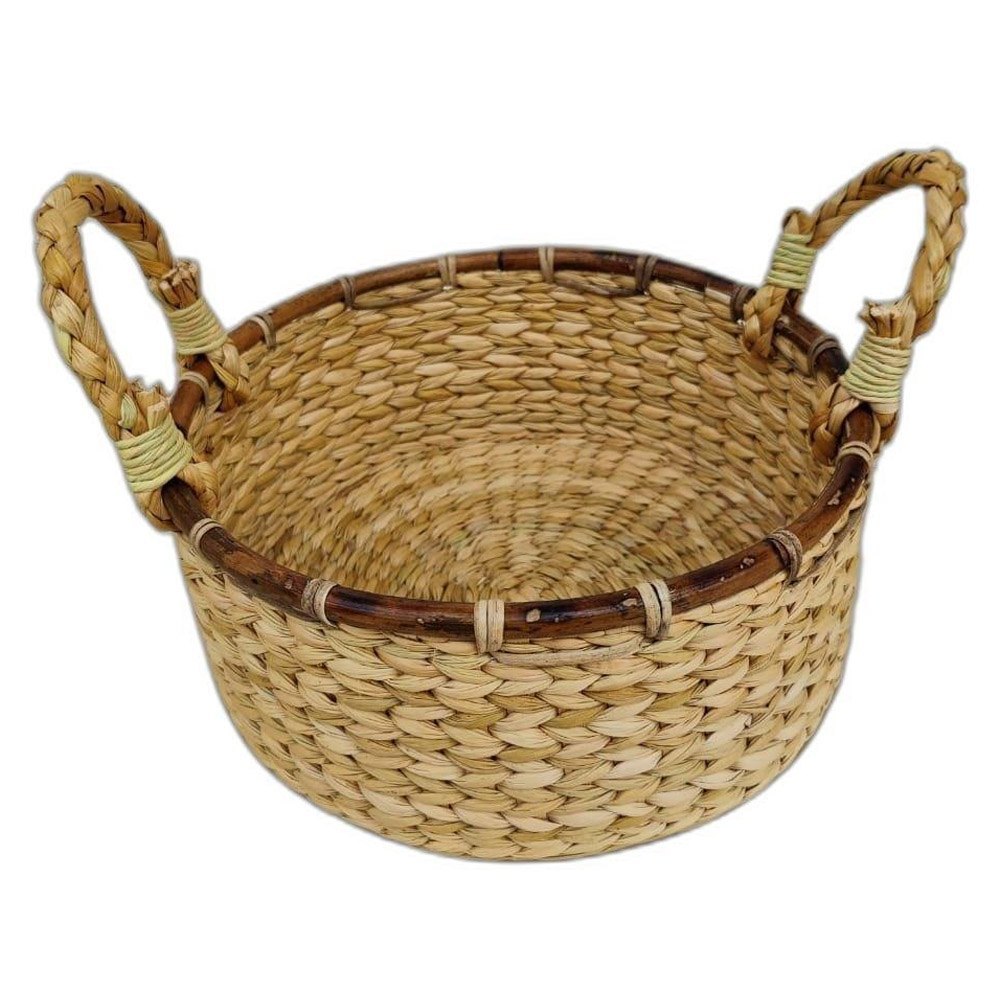 Brown Portable Bamboo Basket, Size/Dimension: 21d X 21w X H19cm