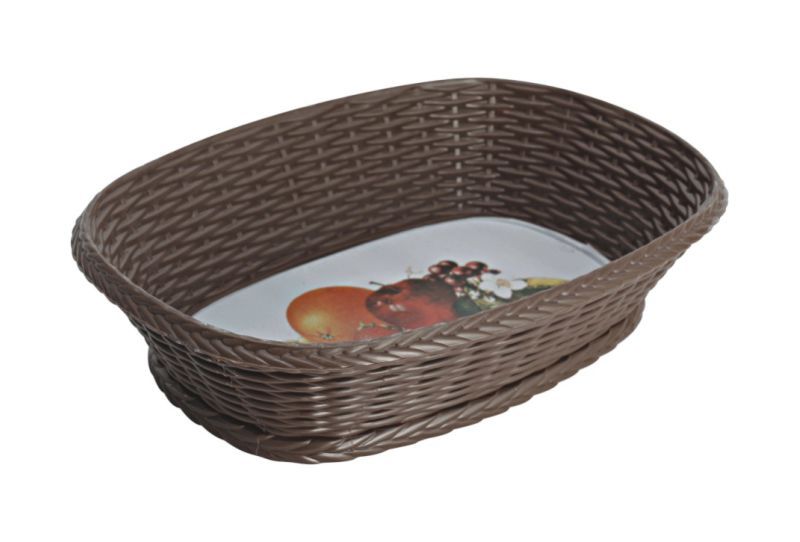 Brown Ciplaplast Plastic Cane Basket, For Household, 30x15 cm-40x20 cm