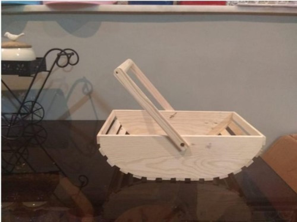 Nechural Designer Wooden Basket, For Home, Size: 10x12x4