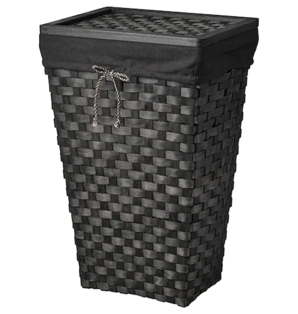 Plastic Plain Black Laundry Baskets, For Household