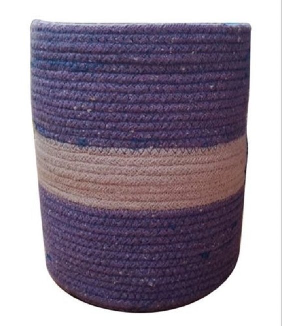 Pink and purple Cotton Jute Bucket with Attractive colors