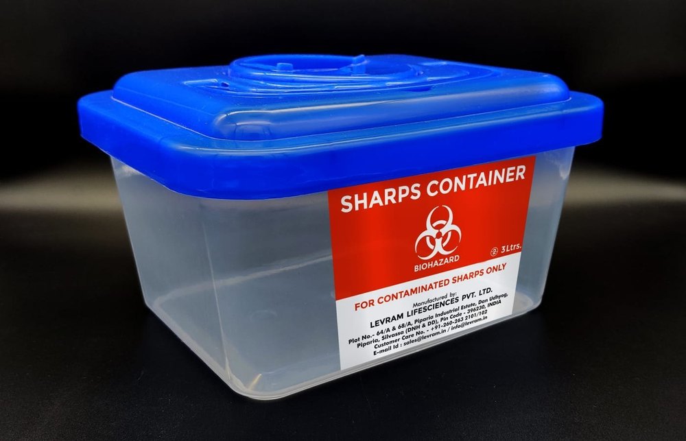 Blue Sharp container, Capacity: 3 Litre