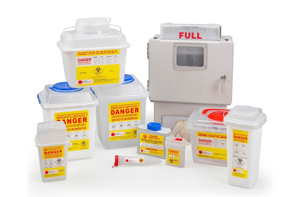 Yellow Diaso Sharp Container, Capacity: 5-8 Litre
