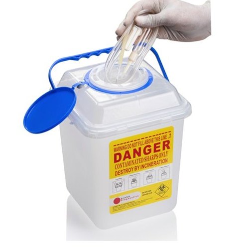 Square Sharps Container, Capacity: 8 Litres