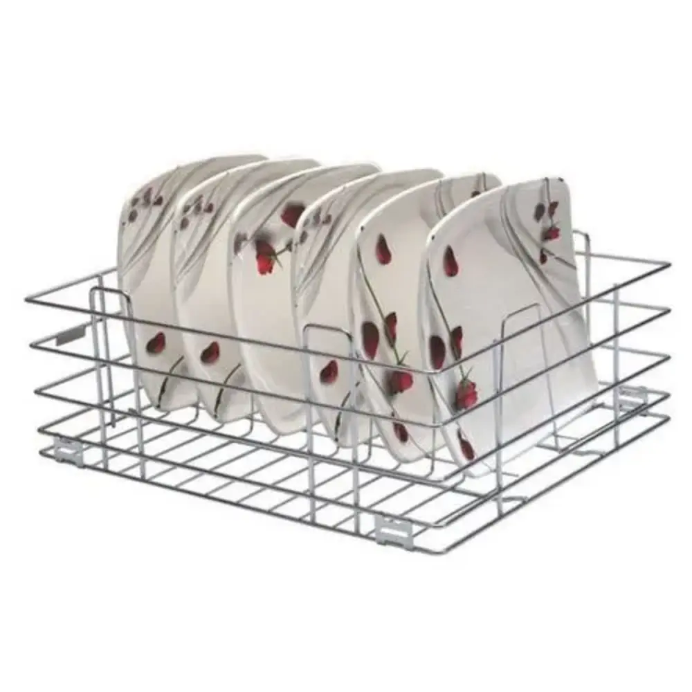 Rectangular Stainless Steel Plate Basket, Size: 15x20x8 Inch
