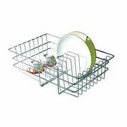 Stainless Steel Silver Kitchen Baskets, For Home, Rectangular
