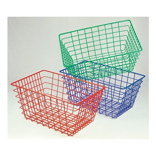 MS Blue Powder Coated Wire Baskets, For Hotels/Home, Rectangular