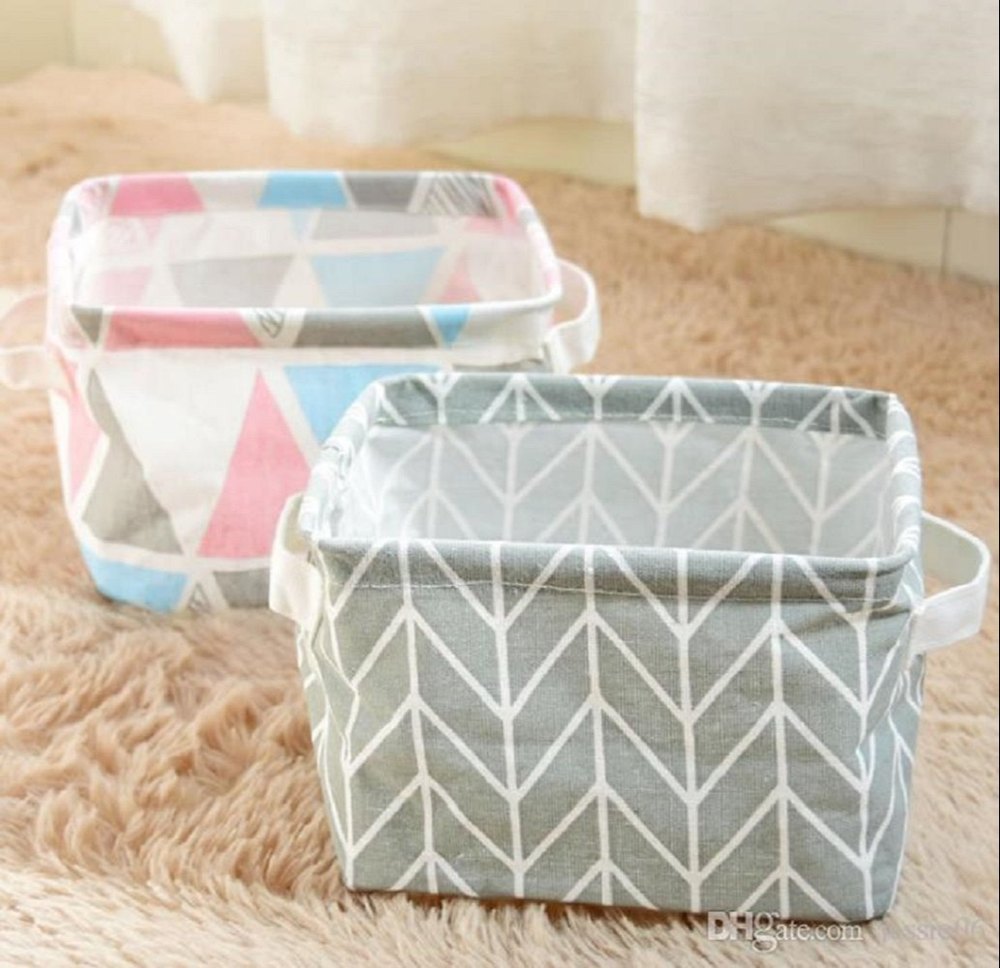 Multicolor New Folding Storage Laundry Basket, Size: Regular