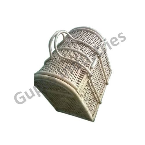 Brown Bamboo Cane Picnic Basket