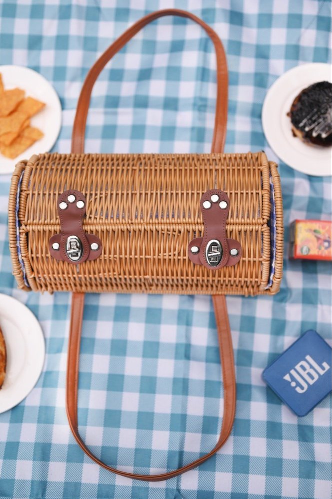 Brown Cane Picnic Basket
