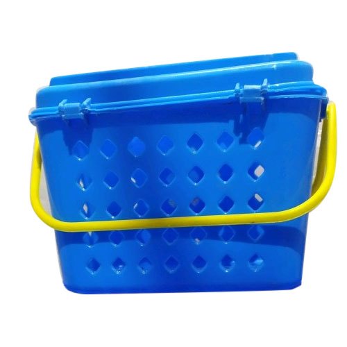 Blue Plastic Picnic Basket, Size: 21x14x12 Inch