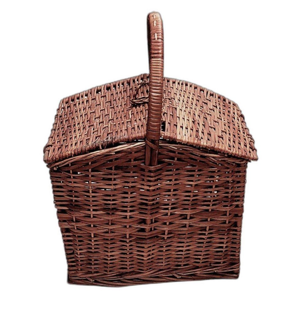 Plain Brown Wicker Picnic Basket, Size: 12 Inch