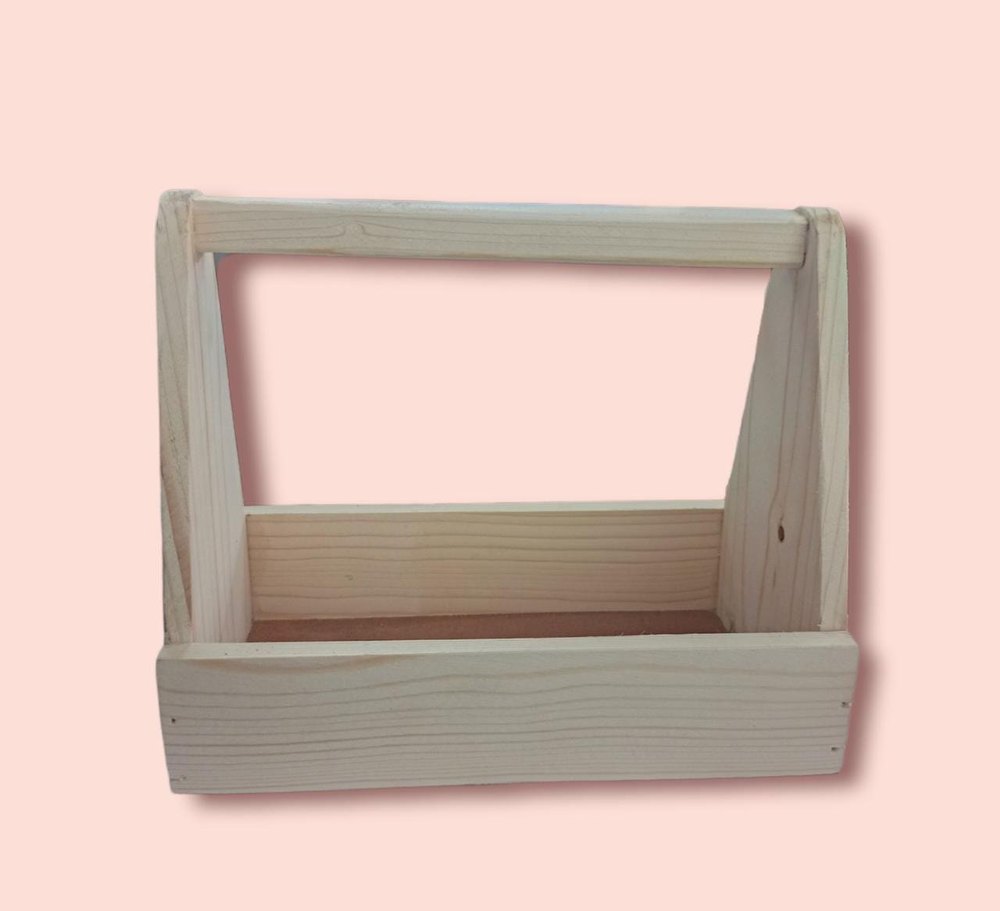 Natural Finish Pine Wood Trays And Basket, Size/Dimension: 4.25X7.75x7