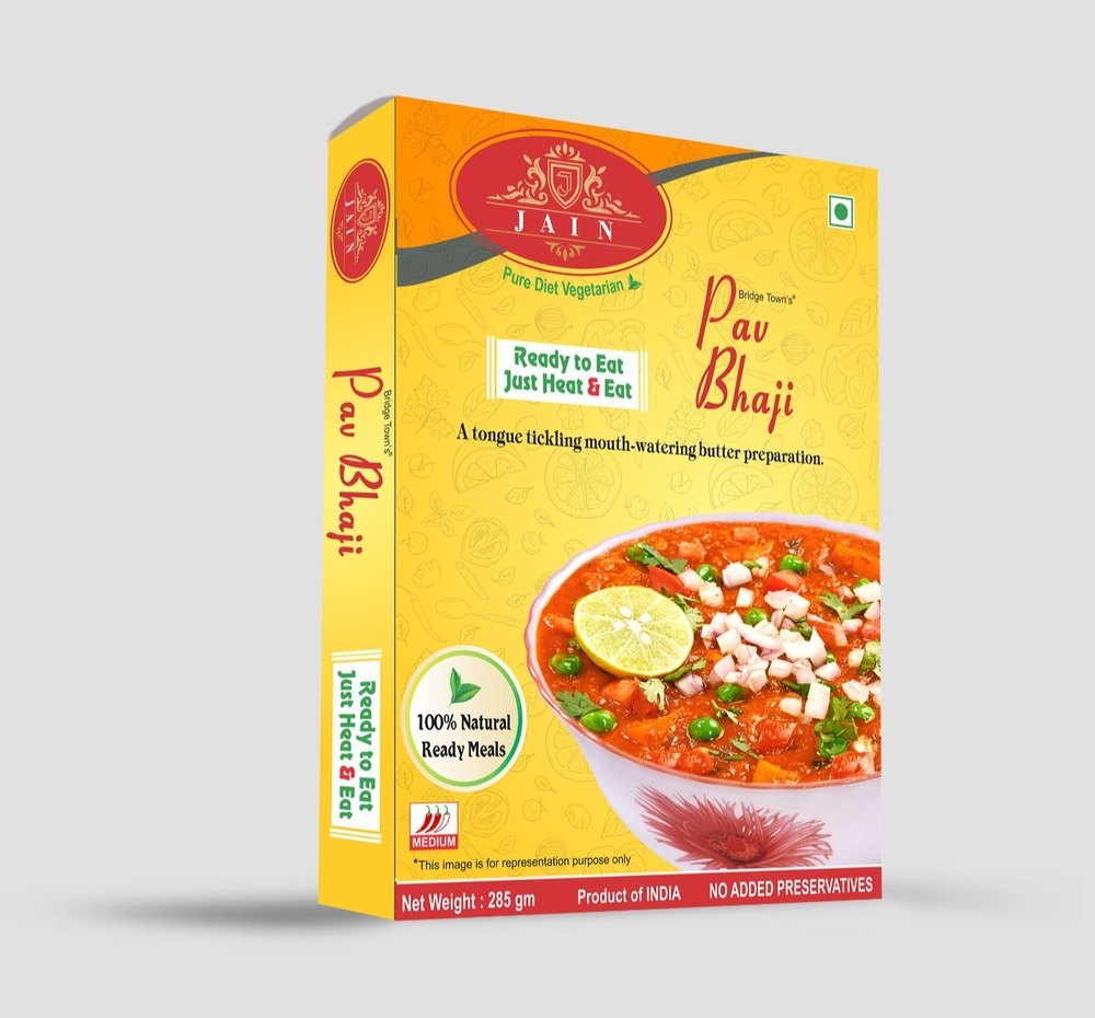 Pav Bhaji Ready To Eat Food, Packaging Type: Box