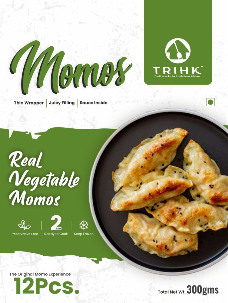 Condiments Frozen Real Vegetable Momos, 300 G(12 Pieces )