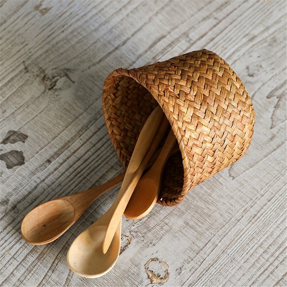Brown Palm Leaf Basket