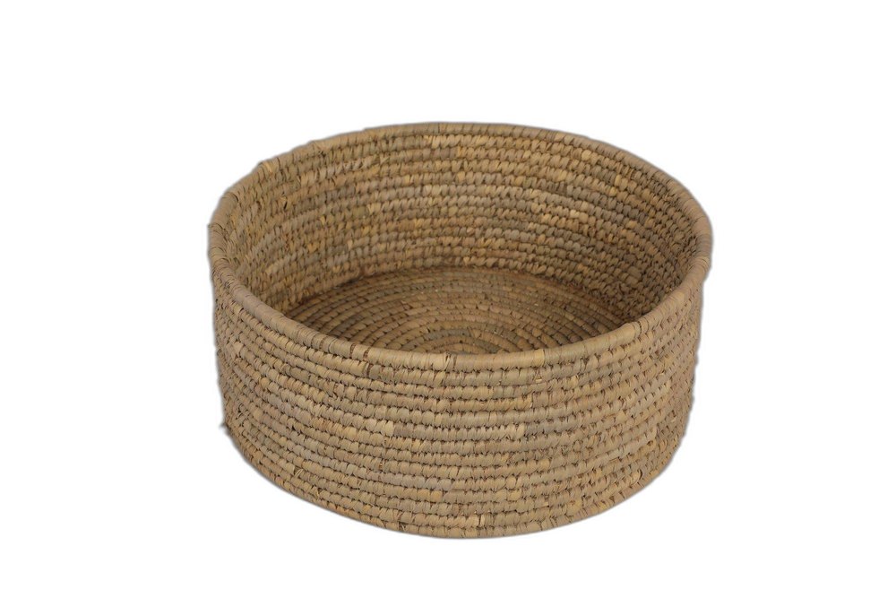 Natural Date Palm Round Storage Basket, For Home