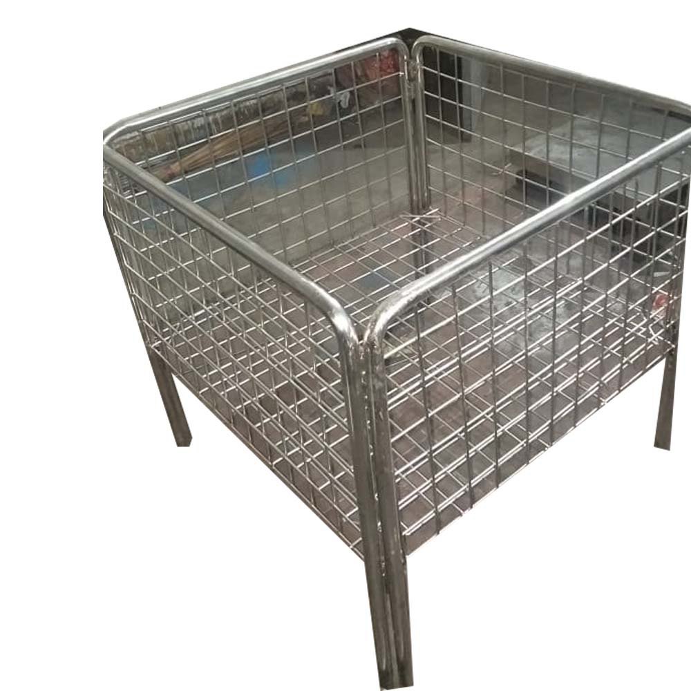 Silver Chrome Finish Metal Dump Bin, For Commercial, Height Feet: 3 Feet