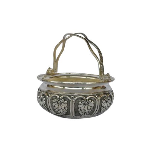 B D Jewellers Silver, Grey Designer Silver Basket