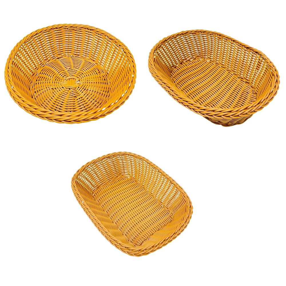 Bamboo Handwoven Wire Basket Brown, For Home, Size: (9.5 Inch) Height (3 Inch