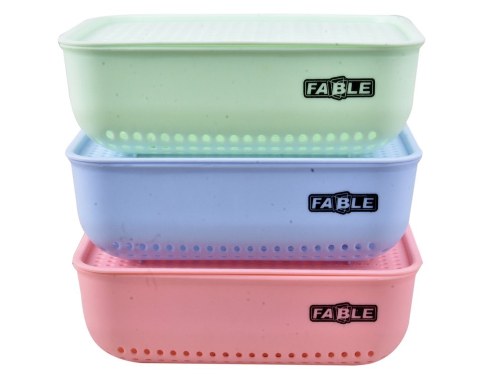 Multicolor Plastic Organizer Baskets, For Kitchen, Size: Small