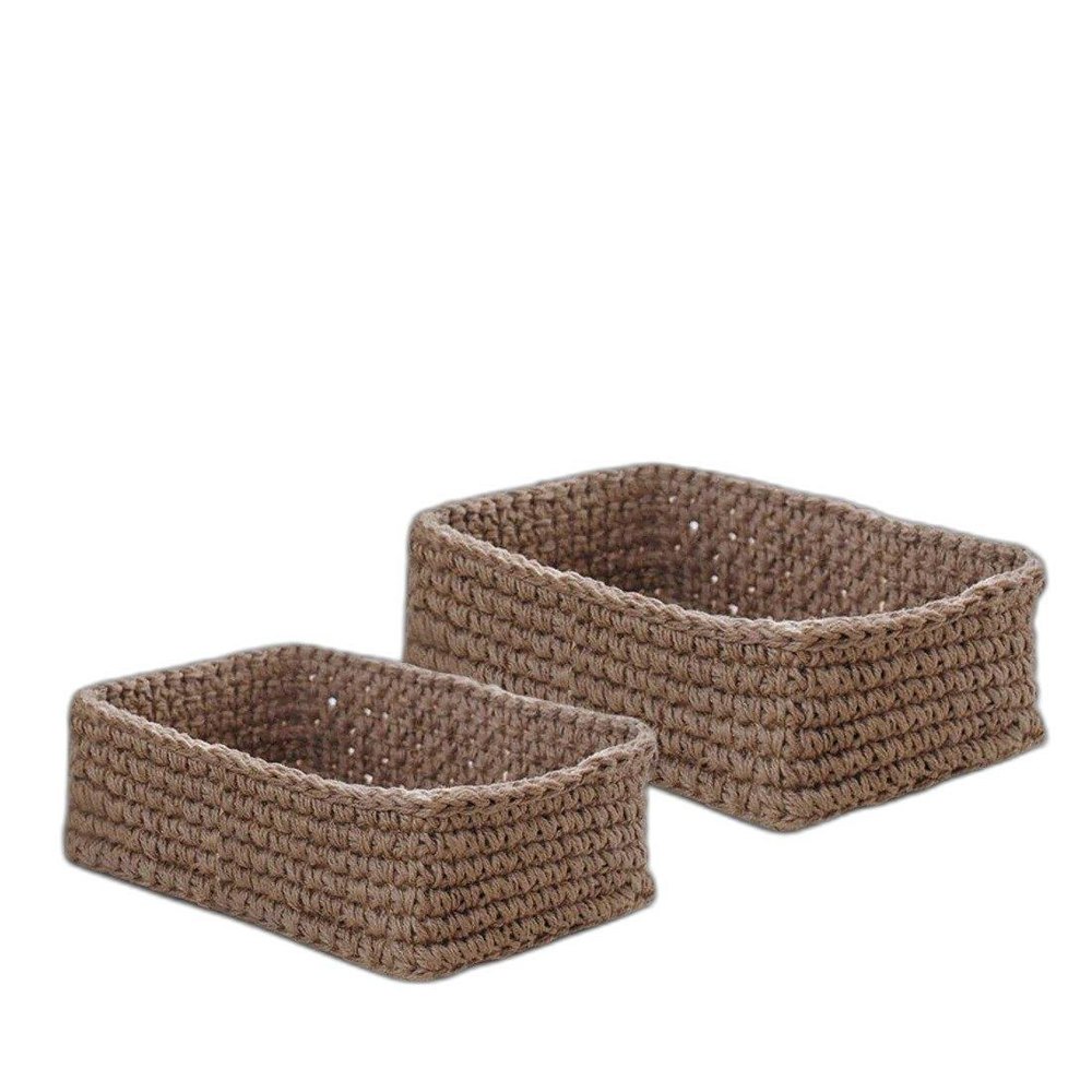Brown Jute Eco-Friendly Storage Organizer Basket, For Household, Size: 30 X 22 X 20 Cm