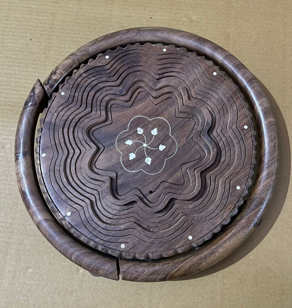 Brown Round Wooden Vegetable Basket, For Home