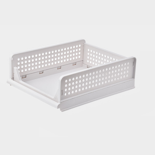 Growarth Stackable Plastic Storage Basket-foldable Closet Organizers, Size/dimension: 16.9 X 13 X 5.5, Size: Small