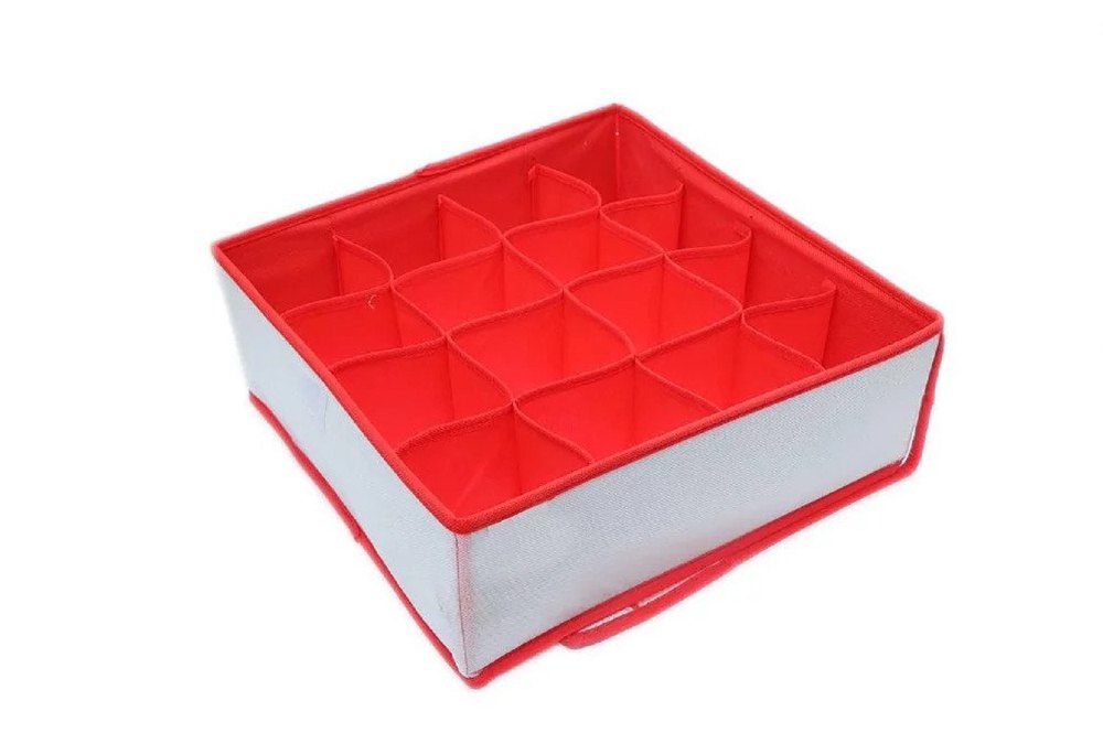 Innerwear Organiser Basket(Storage) For Women With Lid(Cover) Wardrobe MultiColor ( Color May Vary)