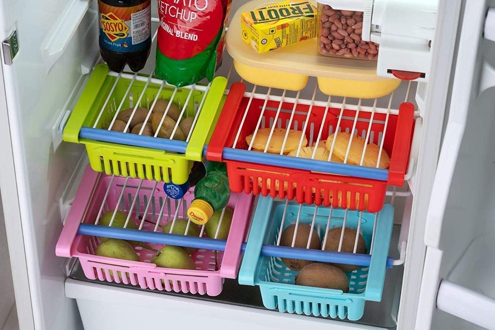 Multicolor Plastic Organizer Baskets, For Kitchen, Size: Standard