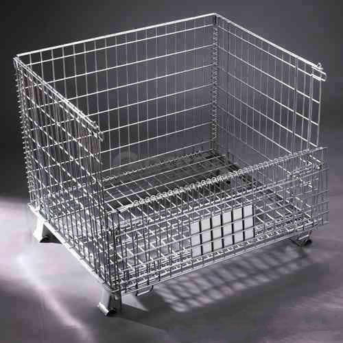 Gray Stainless Steel Wire Mesh Bin, For Household
