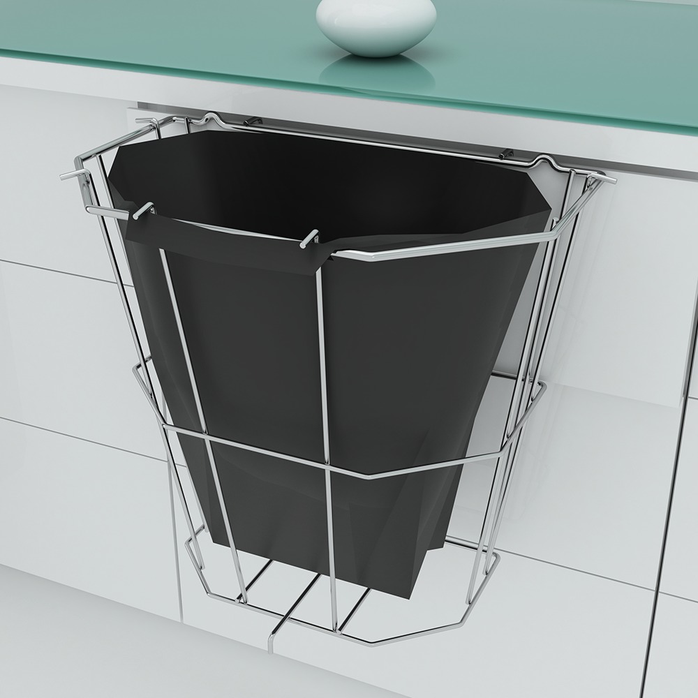 Stainless Steel Portable Wire Bin, Size: W370 X D220 X H360