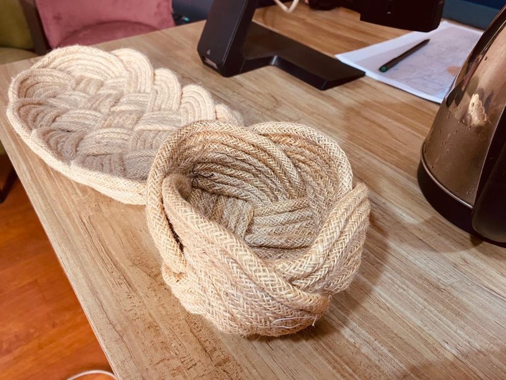 Print Shoppie Jute Storage Baskets Hamper Bag Planter Sustainable Home Decor Office Decor Hand Made