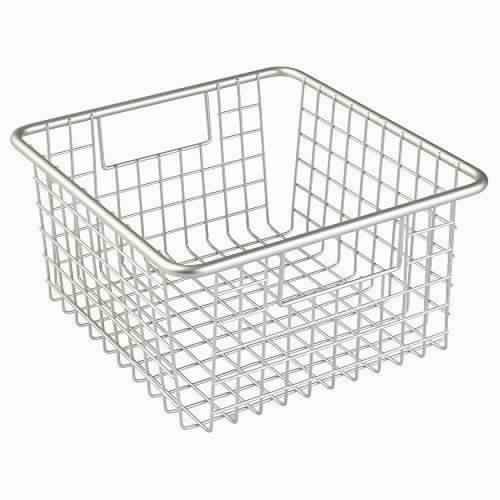 Silver Stainless steel wire storage Basket