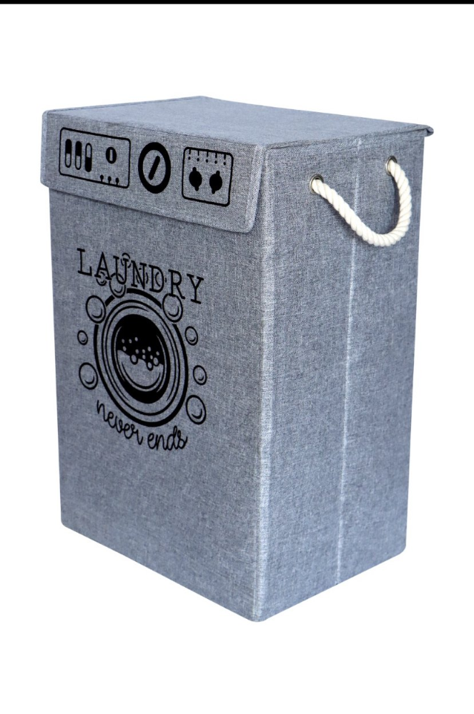 Silver Board Foldable Laundry Hamper For Home
