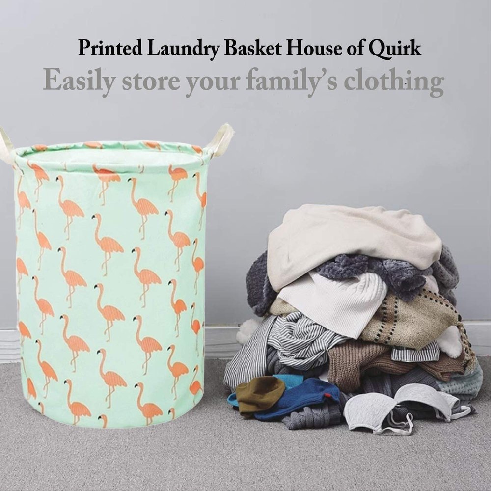 Fabric Plain, Printed Laundry Basket