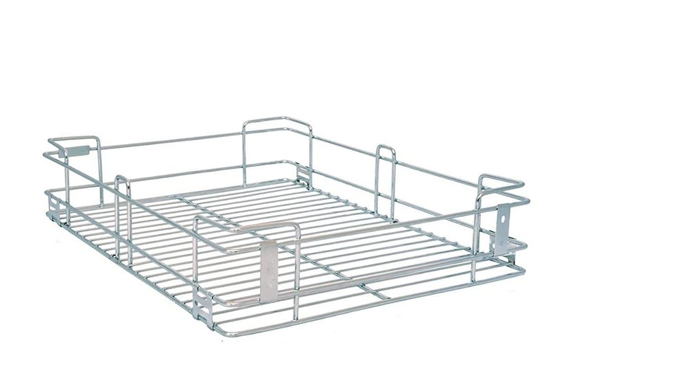 Slimline Stainless Steel Modular Wire Kitchen Basket - Size- ( Width21x Depth20 X Height4 In)