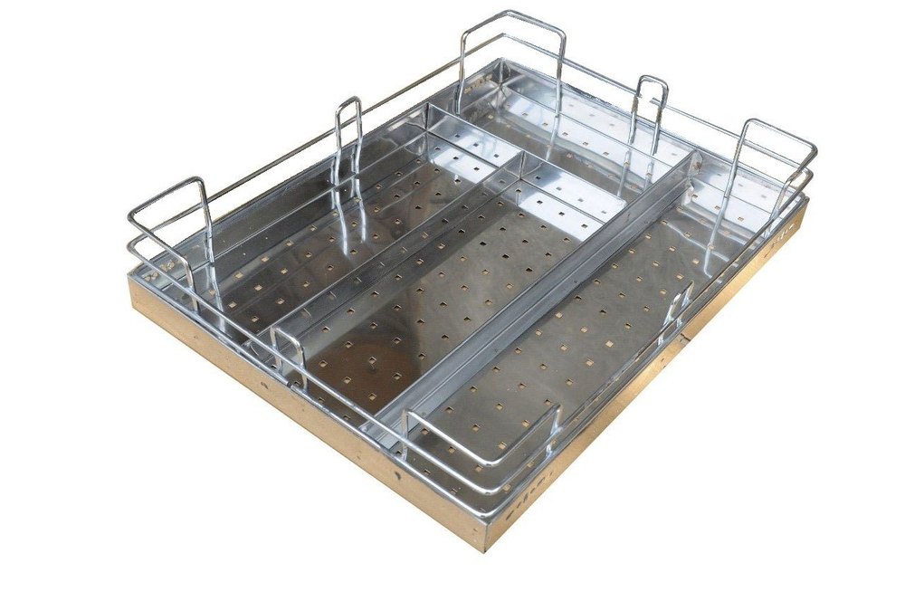 Stainless Steel Cutlery Sheet Basket, Rectangular