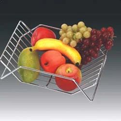 SS Silver Fruit Basket, For Home