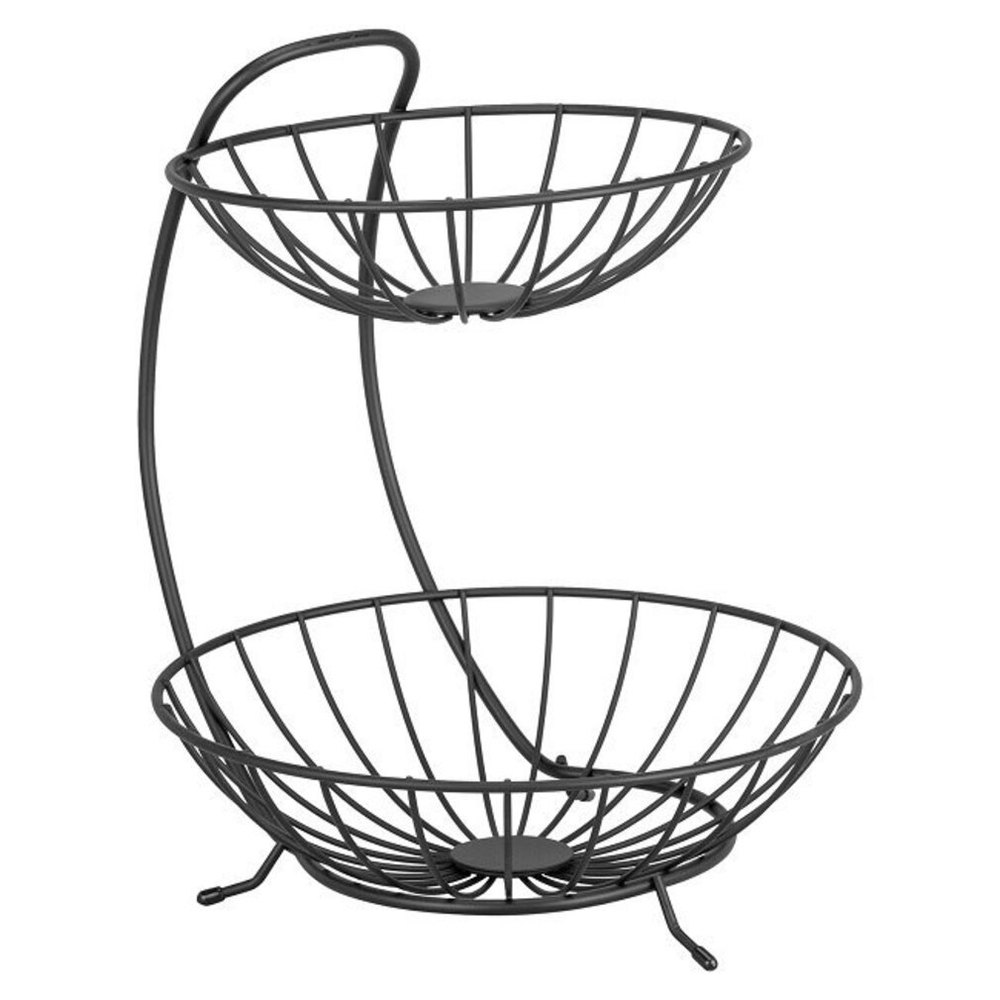 Silver Metal Fruit Basket, For Home, Size: 10 Inches