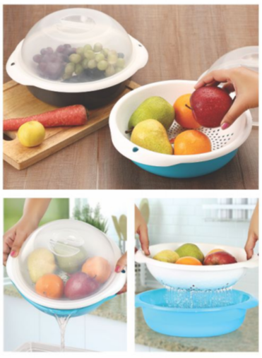 2 in 1 Basket with Lid for Home