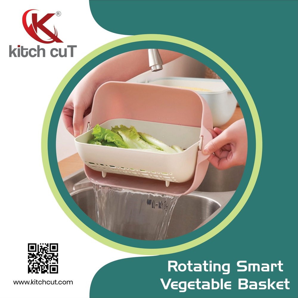 Kitch cuT Plastic Fruit And Vegetable Washing Basket, For Home, For Kitchen