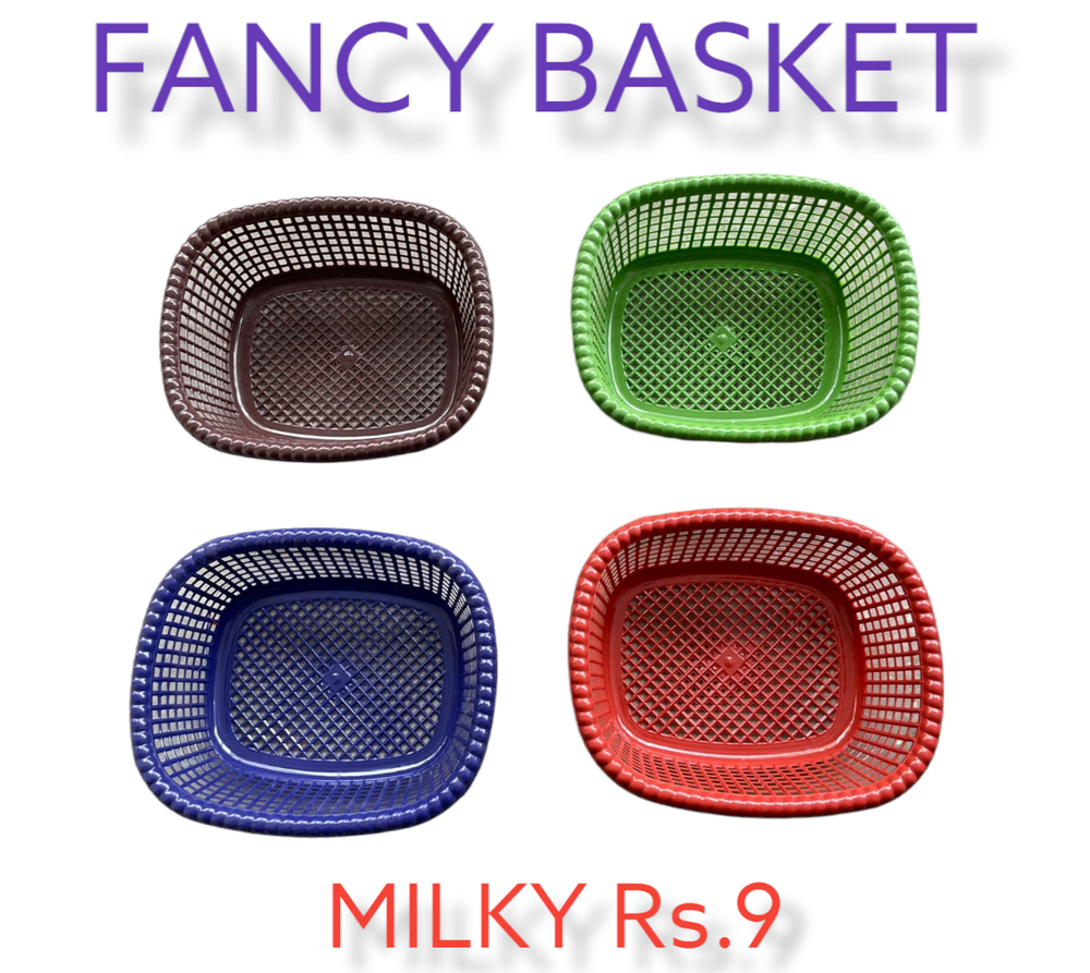 Rectangular Plastic Fancy Basket