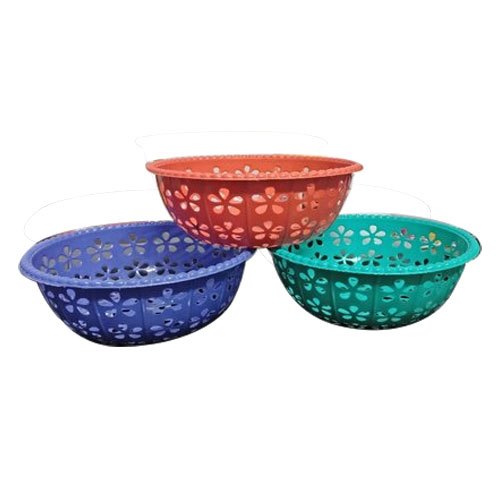 Round Plastic Fruit Basket, Size/Dimension: 10.5 Inch