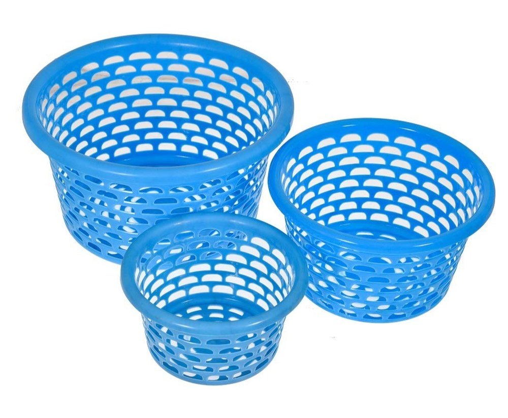 Blue Plastic Fruit Basket, For Home, Size: 2 kg