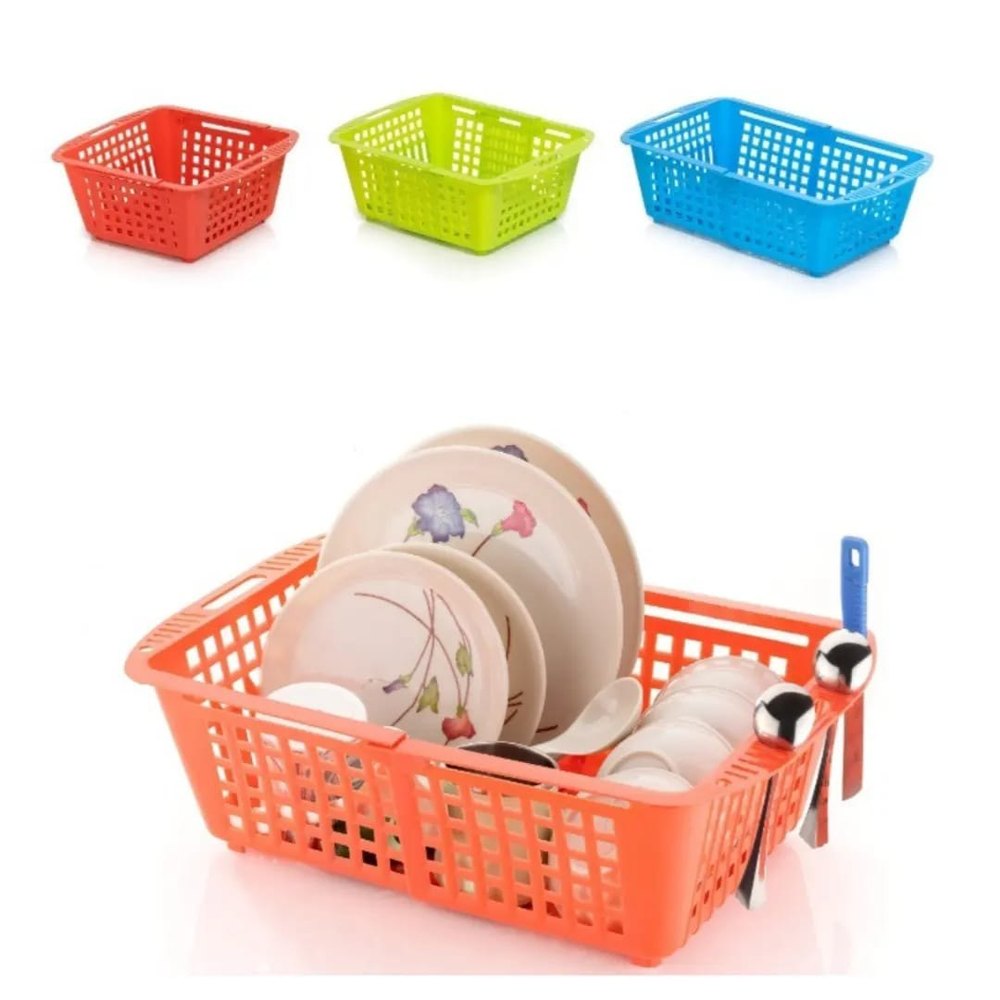 Rectangular Plastic Folding Kitchen Basket Tray