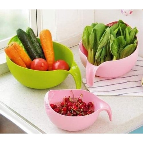 Plastic Round Vegetable Washing Basket For Kitchen, Size: 6 Inch