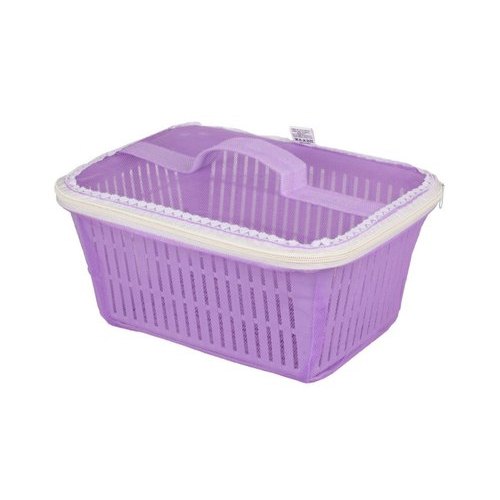 Nakoda Striped Multipurpose Plastic Fruit Basket with Net Cover, Size/Dimension: 12.5 X 8.0 X 5.5 Inch, Model No.: MPBC