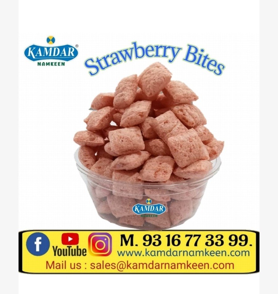 Non Eggless Sugar Strawberry Bites Sweets
