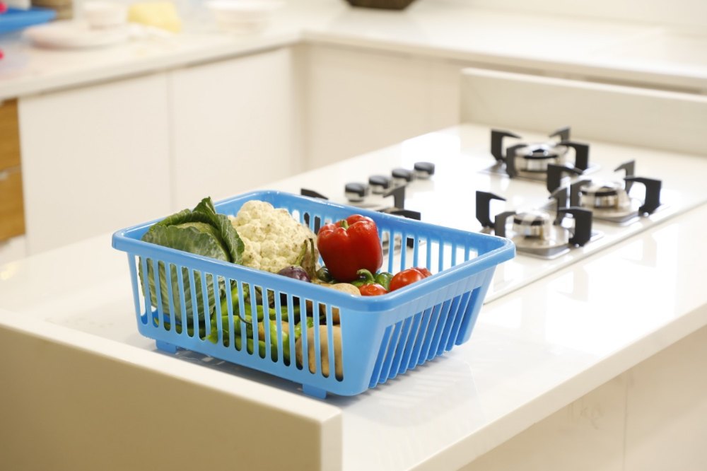 Rectangular Plastic Vegetable Basket only, For Home, Size: 20x44x30 Cm